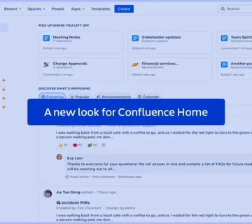 A Fresh Look for Confluence Home