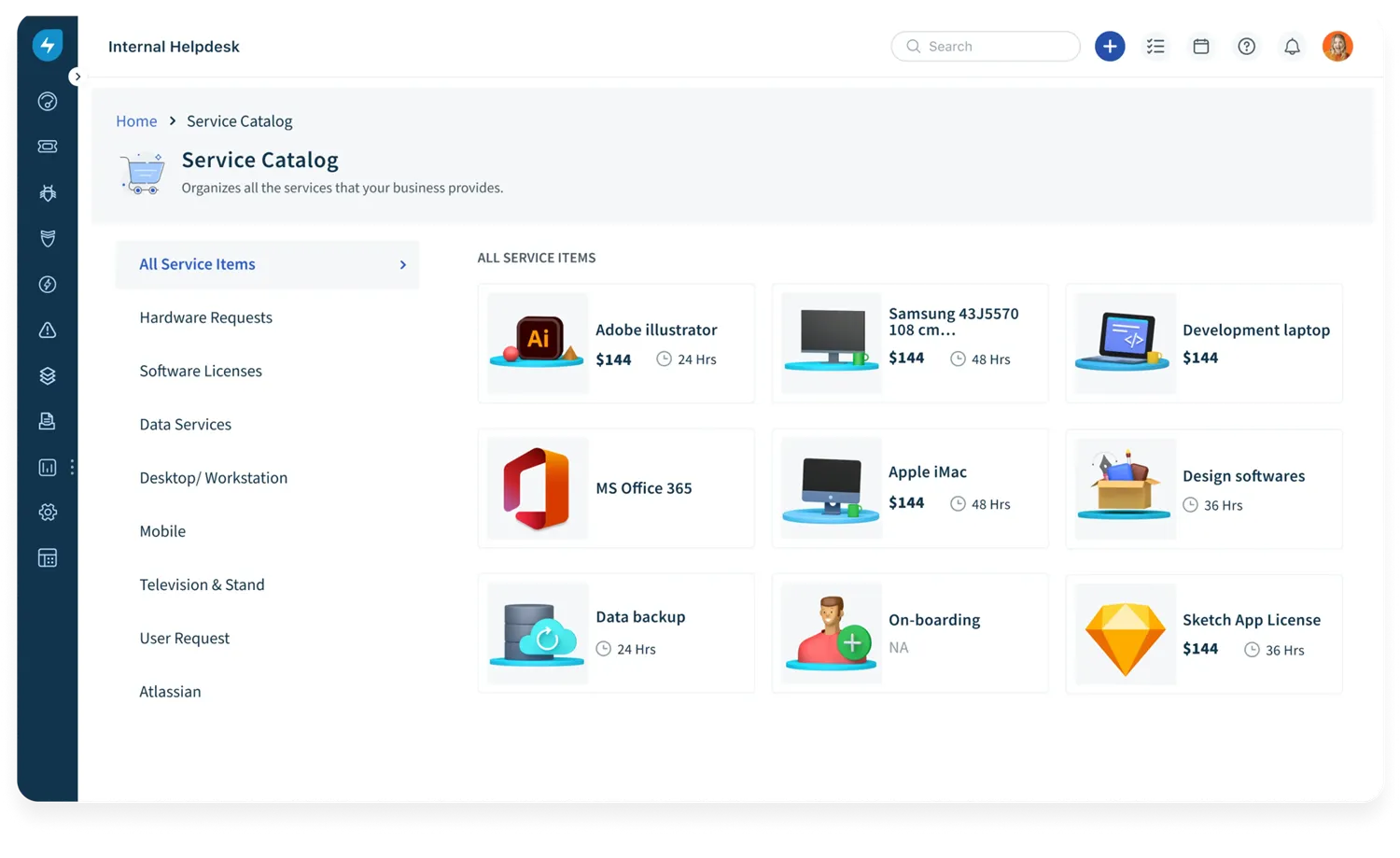 Freshservice Screen