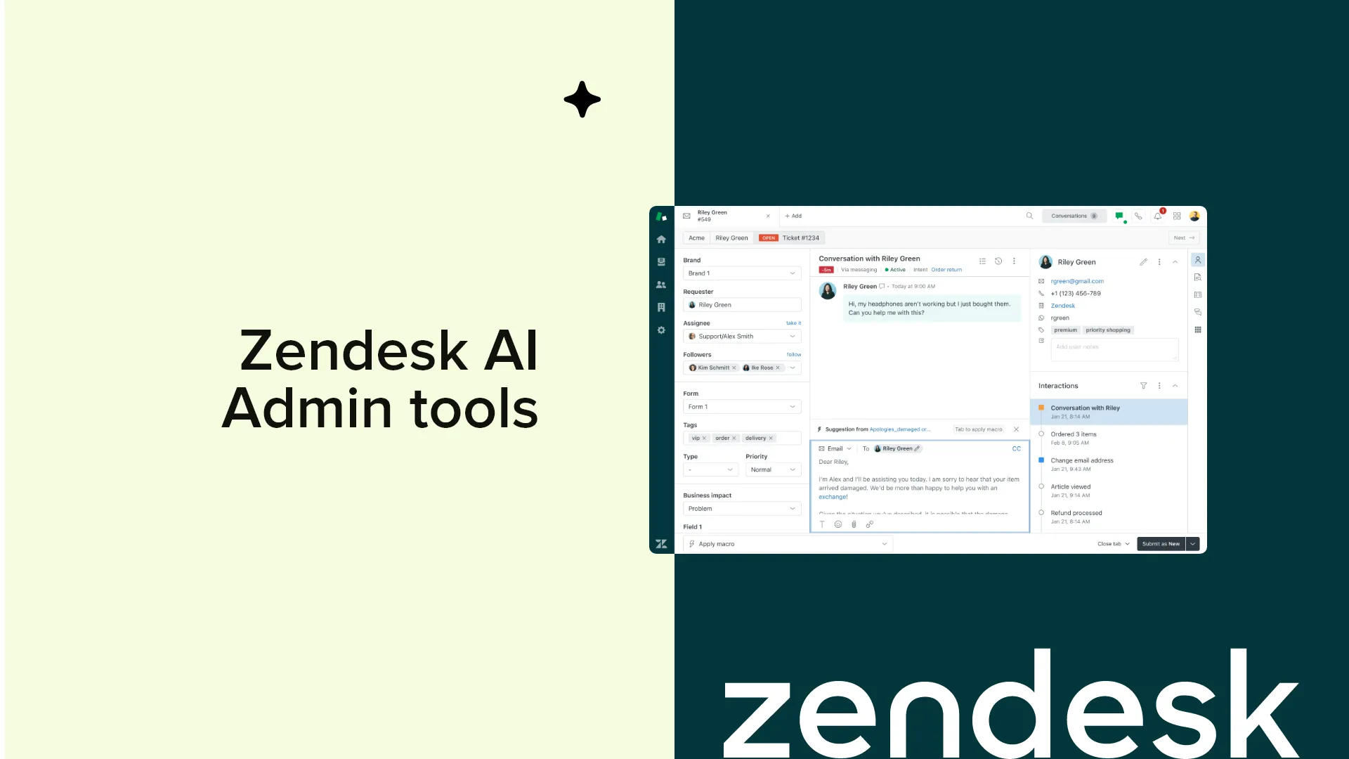 Zendesk AI Admin tools